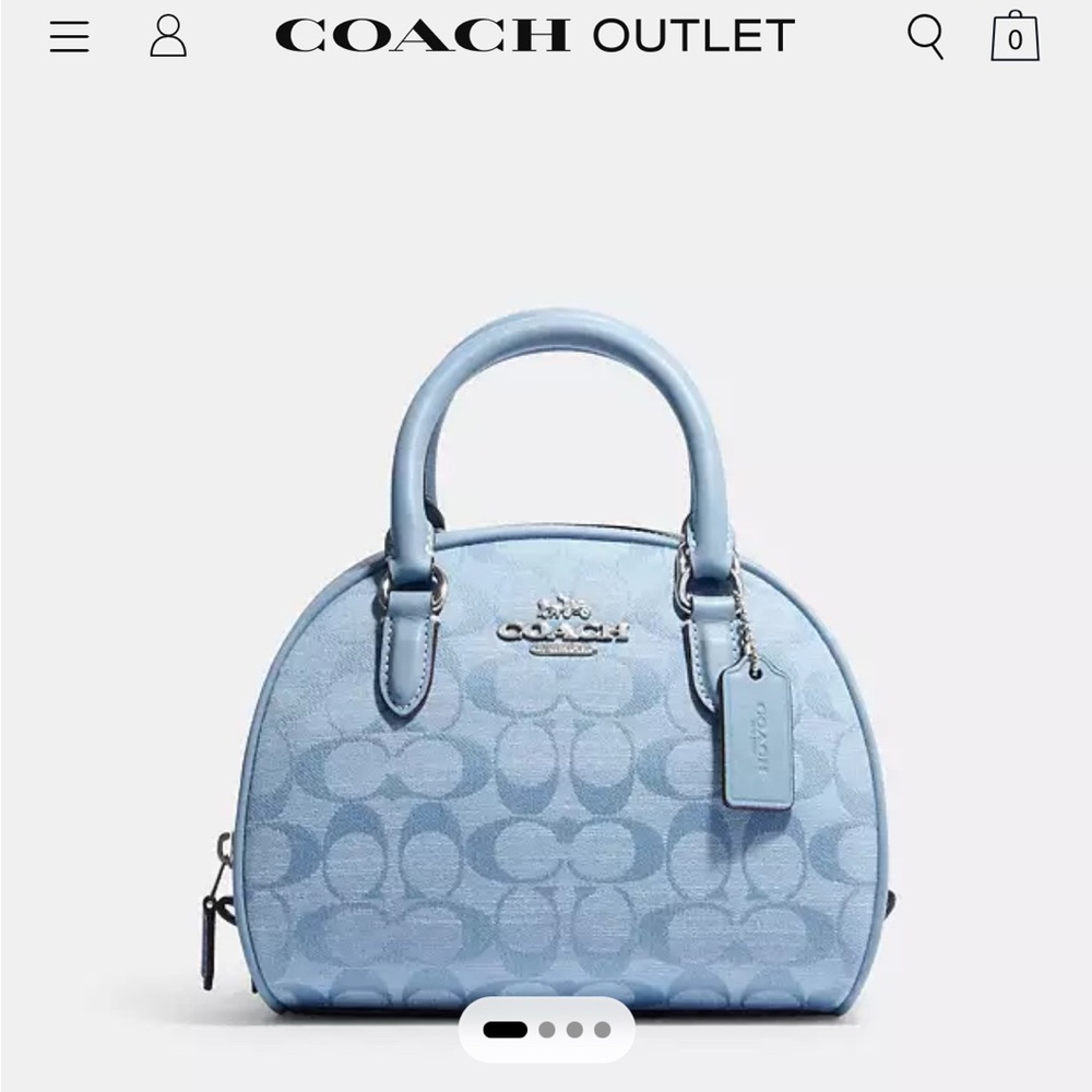 NWOT coach outlet Sydney Satchel In Signature Chambray